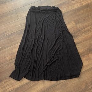 Long black stretch maxi skirt